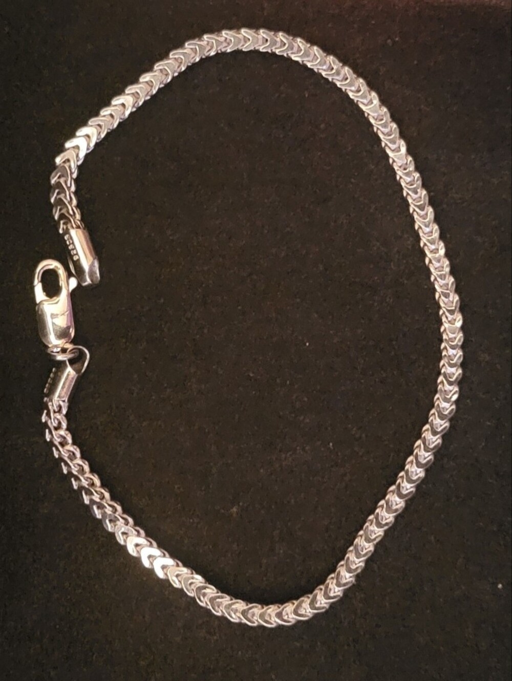 Sterling Silver Wheat Chain Bracelet - Silver